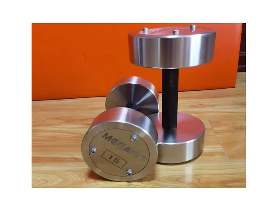 Conjunto de halteres de aço inoxidável de alta qualidade, halteres cromados, halteres giratórios, pesos livres