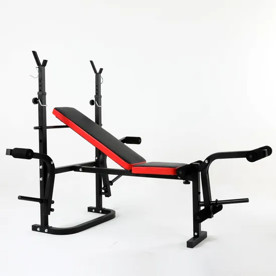 Cama dobrável para treinamento em casa, levantamento de peso, estrutura de barra, cama plana para empurrar, banco de halteres